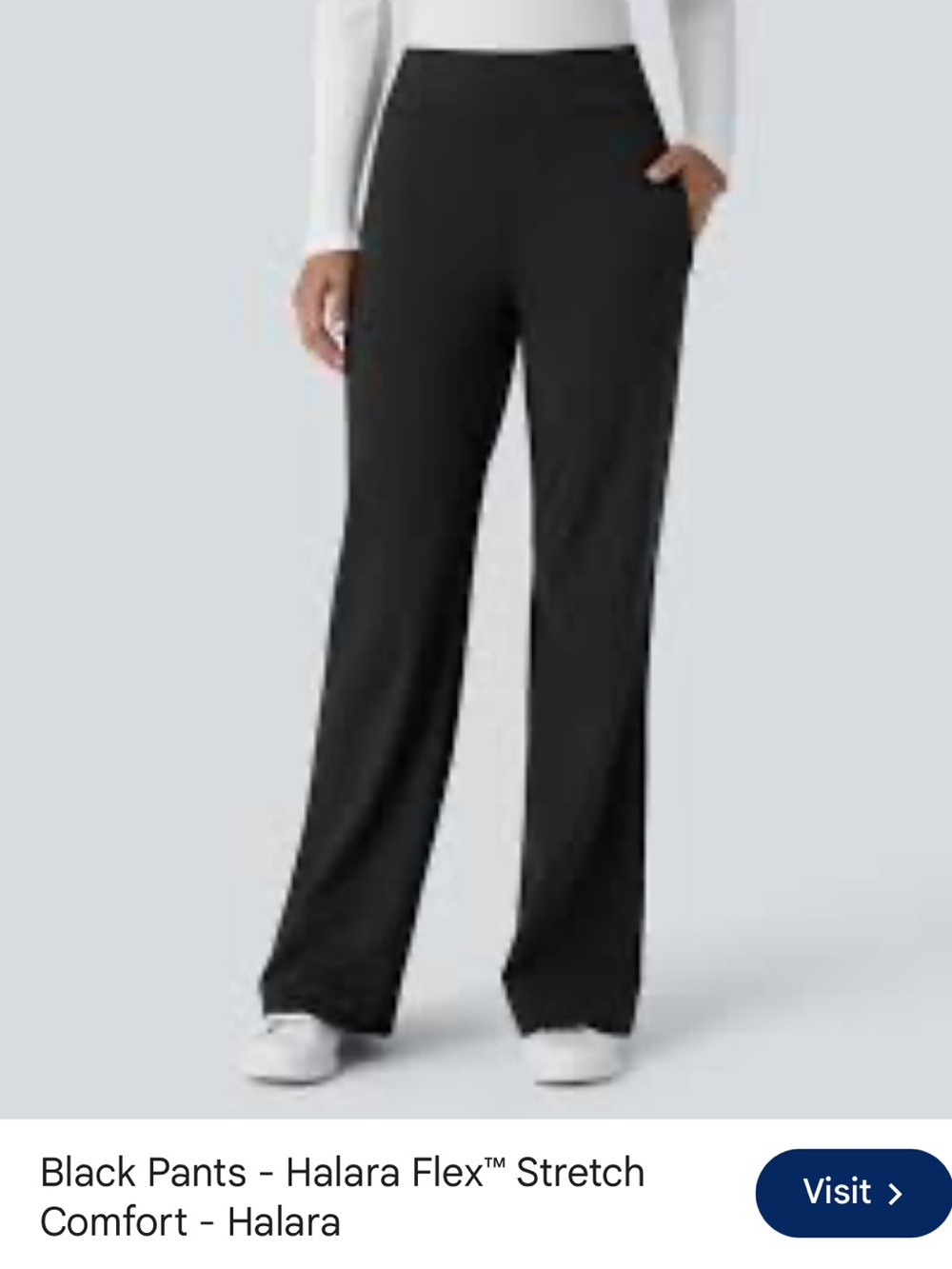 HALARA Wide Straight-Leg Pull-On Pants